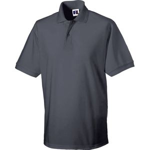 Men's Hardwearing Polycotton Poloshirt 'Russell' Convoy Grey - XXL