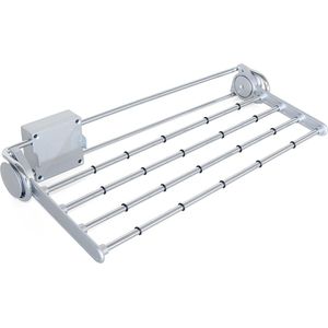 Emuca Broekhanger uitschuivend lateraal voor kast, 460 mm, Staal en kunststof, Metallic grijs