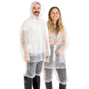 Regenpak van vinyl voor heren - waterdicht en met capuchon Regenpak