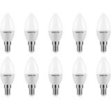 Asalite - LED Lamp C37 - E14 Fitting - 6W - 510 Lumen - 6500K Koud Wit Daglicht - 10 stuks