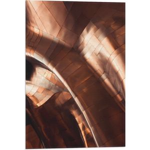 WallClassics - Vlag - Bronzen Platen - 40x60 cm Foto op Polyester Vlag