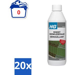 HG - Roestverwijderaar - Verwijdert Zonder Schuren - Snel & Effectief - 500 ml - Bulkverpakking - 20 stuks
