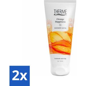 Therme - Orange Happiness - Douche Satin - Verfrissend - Verzorgend - 200ml - Voordeelverpakking - 2 stuks