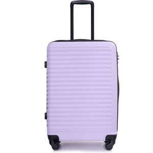 Sweiko Hardschalige Koffer, 4 Wielen, ABS Materiaal, TSA Douaneslot, 68x44.5x27.5cm, Lichtpaars, Trolleykoffer, koffer, handbagage