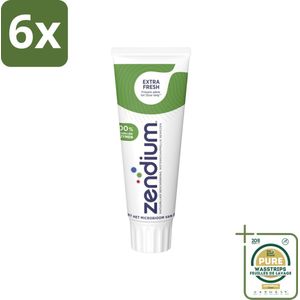 Zendium Tandpasta Extra Fresh 75 ml - Voordeelverpakking - 6 stuks - Gezonde mond - Fluoride