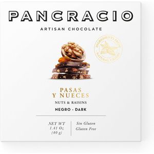 Pancracio - Chocolade - Puur - Noten en Rozijnen - 5 kleine tabletten