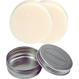Vivory 2 Stuks Natuurlijke Conditioner Bar Mountain Mint - Handgemaakt - Geen Sulfaten - voor alle Haartypes - Gratis opberg blik VOORDEEL AANBIEDING