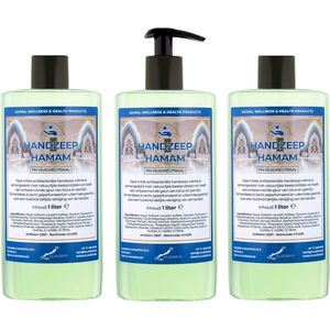 Handzeep Hamam 500 ml - met gratis pompje - set van 3 stuks