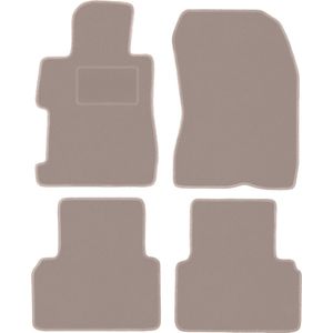 Beige velours vloermatten voor: Honda Civic VIII 4D sedan (2006-2011)