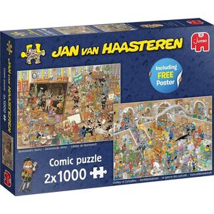 Jan van Haasteren - Een Dagje naar het Museum Puzzel (2 x 1000 stukjes)