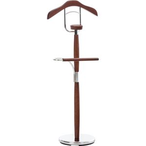 Luxe Dressboy Biva - 110cm Kledingstandaard - Chroom - Kledingstoel - Slaapkamer - Metaal