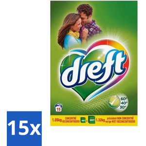 Dreft - Waspoeder - Witte en Gekleurde Was - Original - 15 Wasbeurten - Bulkverpakking - 15 stuks