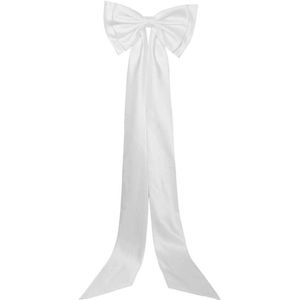 Allecto Plus - Zwarte Satijn Boog voor Jurk met Afneembare Trein en Taille Sjerp