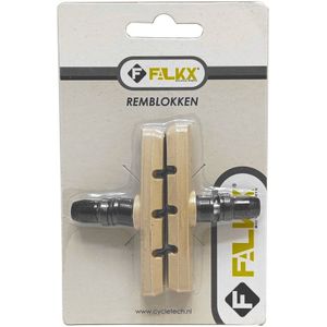 Falkx FALKX remblokken v-brake wit. 70mm per paar (hangverpakking)