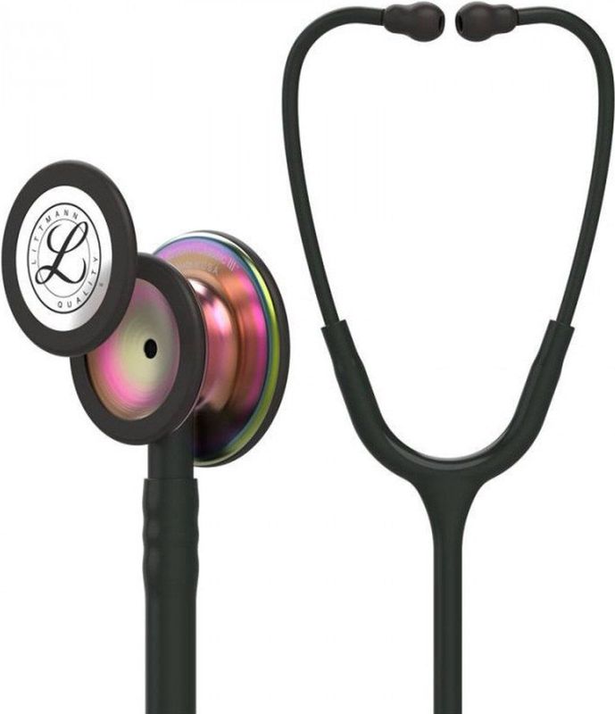 Littmann Classic III - Stethoscoop - Zwart - Special Edition Borststuk in Regenboogafwerking