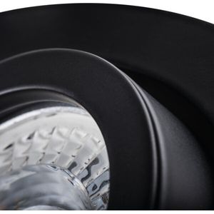 Kanlux S.A. - LED Inbouwspot kantelbaar - Zaagmaat 70mm - Buitenmaat 82mm - Zwart