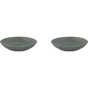 Mammoet Bord diep Spirit 21.5 cm Groen Stoneware 2 stuk(s)