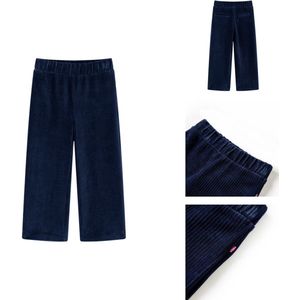 vidaXL Kinderbroek - Kinderbroeken - Kinderkleding - Kinderkled - Kinderbroek 104 ribfluweel marineblauw