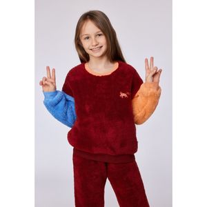 Woody huispak unisex - donkerrood - pony - 252-10-PYM-M/495 - maat 104