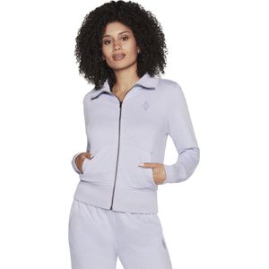 Skechers The Hoodless Hoodie Diamond Jacket W3JA262-LVLP, Vrouwen, Purper, Sweatshirt, maat: S