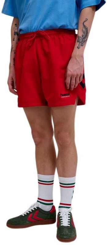 Hummel Boardshorts 'Ned'  robijnrood / zwart