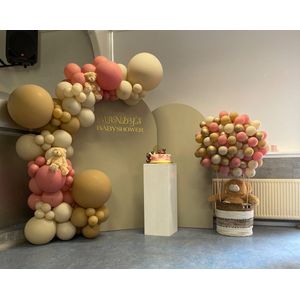 Complete Bohemian Pink Ballonnenboog - 105 stuks - Vintage Pink - Kwaliteit- Oud Roze, Beige, Latte, Babyshower - Verjaardag - Huwelijk - Baby Feest