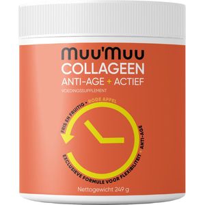 Collageen Poeder 8000 mg Anti-Age + Gewrichten Spieren Supplement - Met Vit C, Magnesium - Gezonde Huid & gewrichten met Rode Appelsmaak