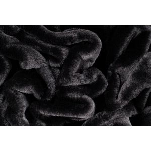 Heaven  fake bont Plaid fluffy deken zwart 150x200