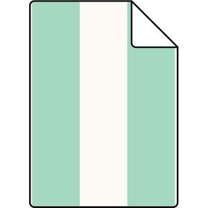 Proefstaal ESTAhome behang strepen mintgroen en wit - 26,5 x 21 cm - 139910-S