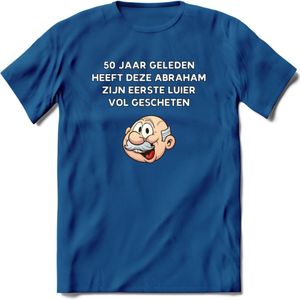 50 jaar geleden T-Shirt | Grappig Abraham 50 Jaar Verjaardag Kleding Cadeau | Dames – Heren - Donker Blauw - M