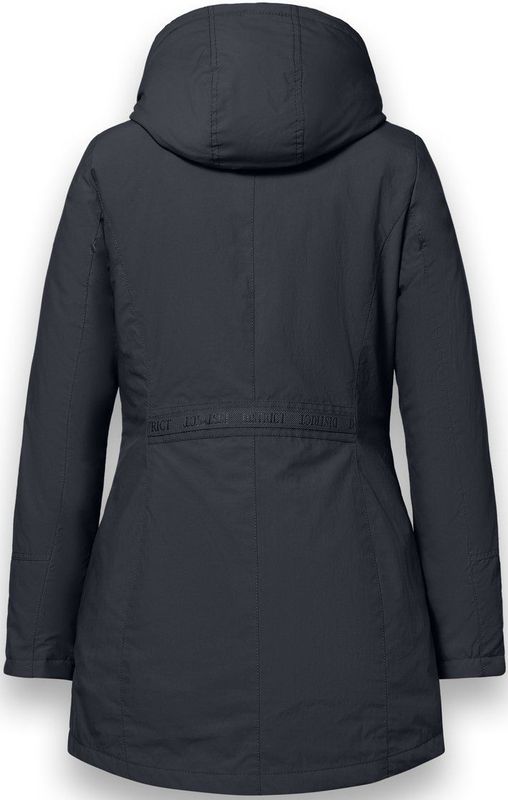 District - ASPEN - Damesjas - Dark Shadow - Middellange Parka - Waterafstotend