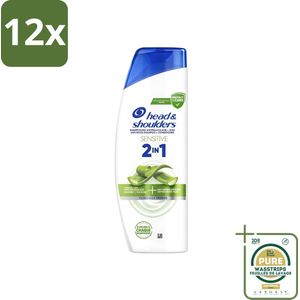 Head & Shoulders - Shampoo - Sensitive - Gevoelige Hoofdhuid & Kalmerend - 285 ml - Voordeelverpakking - 12 stuks - Anti-roos shampoo - Aloë vera shampoo