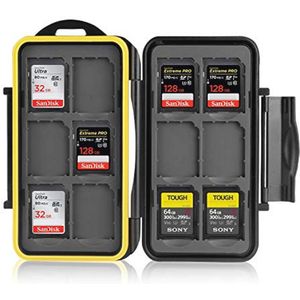 Waterdichte Geheugenkaarten Case voor 12 SD Kaarten - Schokbestendige Bescherming - Compacte Opslagoplossing