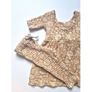 Cappuccino baby leggings - Vintage floral | Leggings & Broekjes | PETITE EvelinaApparel