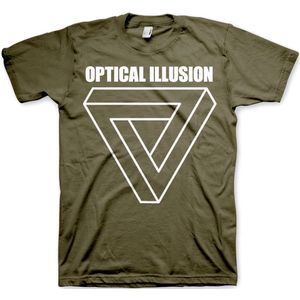 Hybris Optical Illustion Infinity Triangle T-Shirt SH-1-15435-H27-12 Olive-S