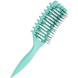 EXCITAT Krulborstel - Krul Stylingborstel - Ontwarrende Borstel - Borstel met Wildzwijnhaar - Ontwarrende Borstel voor Dames - Groen