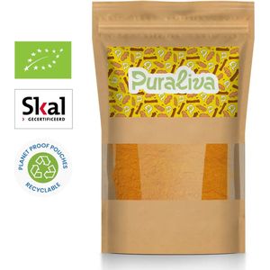 Puraliva - Kurkuma Poeder Biologisch - 1KG - Premium - Gemalen - Kurkuma - Kurkuma Longa - Turmeric Poeder - Curcuma poeder