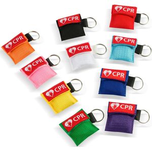 Dinilu - 10 x Reanimatiemaskers in Sleutelhangers Mix 10 Kleuren