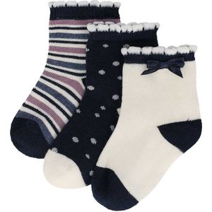 iN ControL 3pack babysocks girls -navy - 15/17
