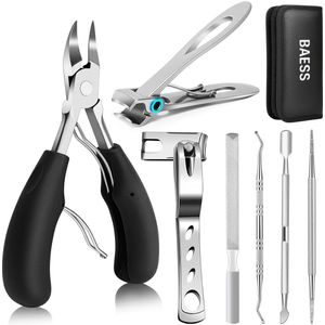 Luxe 7-delige Pedicure en Manicure Set - 3 Nagelknippers - Pedicureset - Nagelvijl - Nageltang - Ingegroeide Teennagel - Nagelknipper - Zwart