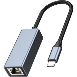 USB-C naar Ethernet Adapter – Gigabit RJ45 LAN Netwerk – Internet Adapter – 1000 Mbps – Plug & Play – Geschikt voor Laptop, MacBook, iPad & Tablets