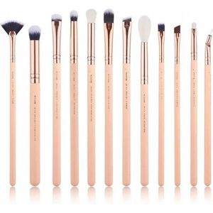 Jessup Make-up Kwasten Set T448 Naakt Roze/Rose Goud - 12 Stuks