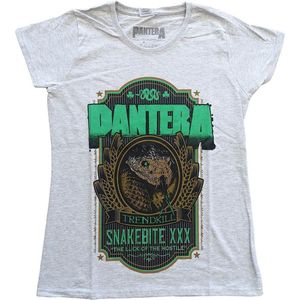 Pantera - Snakebite XXX Label Dames T-shirt - XS - Grijs