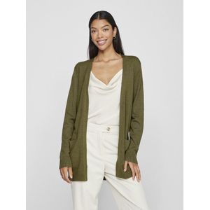 Vila Vest Viril Open Knit Cardigan - Noos 14044041 Capulet Olive/dark Melange Dames Maat - S