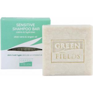 Greenfields Plasticvrije Sensitive Shampoo Bar - Geschikt voor honden met een gevoelige huid - met Aloë Vera en Argan Olie - 70 gram