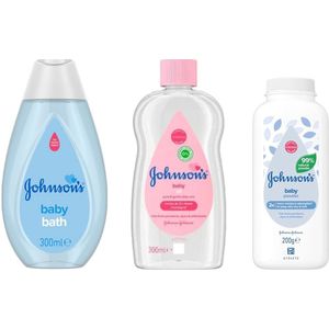 Johnson Baby - SET - Badschuim 300 ml / Olie300 ml / Talkpoeder 200 Gram