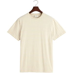 Gant Striped T-shirt T-shirt Met Korte Mouwen Geel XL Man