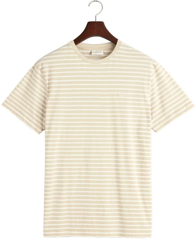 Gant Striped T-shirt T-shirt Met Korte Mouwen Geel XL Man