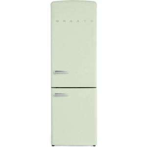 CREATE - FRIDGE STYLANCE 330L - Retro-stijl combikoelkast - 234L koelkast + 96L vriezer - Pastelgroen