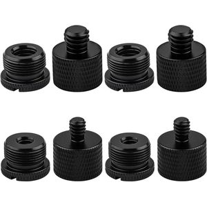 8 stuks microfoonstandaard adapter set - verschillende formaten - voor statief